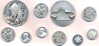 Vatikan Italien Polen 5x Medaillen Lot, versilbert Jubilaeum Redemptionis Roma - Papst Johannes Paul II. -