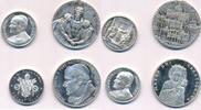 Vatikan Italien Polen 4x Medaillen Lot, versilbert Papst Johannes Paul II., Roma -