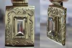 Silberschmuck 925er Silber 925er Silber Anhänger mit Citirn Handarbeit vergoldet Silberanhänger -
