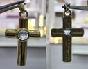 Silberschmuck 925er Silber 925er Silber Anhänger Blautopas Topasanhänger Kreuz Kreuzanhänger vergoldet -