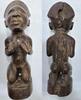Afrika Kongo Frauenfigur, Holz, Alte Fruchtbarkeitsfigur, -