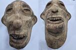 Afrika Kongo Alte Holzfigur Große Gesichtmaske , Tribal Kunst -