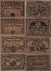 Deutschland, Deutsches Reich 25, 2 x 50, 75 Pfennig 4 x Notgeldschein, Notgeld Stadt Rheinsberg, Brandenburg, Set mit 4 Scheinen -