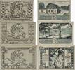 Deutschland, Deutsches Reich 1 Mark, 25,50 Pfennig 3 x Notgeldschein, Rügensche Kleinbahnen-Actiengesellschaft, Gutschein -