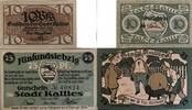 Deutschland, Deutsches Reich 10,50 Pfennig 2 x Notgeldschein, Gutschein der Stadt Kallies, Pommern -