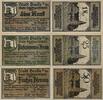 Deutschland, Deutsches Reich 1 Mark, 25,50 Pfennig 3 x Notgeldschein, Stadt Bialla, Ostpreussen -