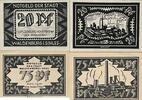 Deutschland, Deutsches Reich 20, 75 Pfennig 2 x Notgeldschein, Stadt Waldenburg, Schlesien -