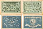 Deutschland, Deutsches Reich 10,50 Pfennig 2 x Notgeldschein, Stadt Waldenburg, Schlesien -