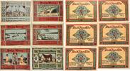 Deutschland, Deutsches Reich 1 x 25, 4 x 50, 1 x 75 Pfennig 6 x Notgeldschein, Stadt Aken/Elbe -