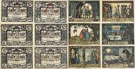 6 x 50 Pfennig 1917 Deutschland, Deutsches Reich 6 x Notgeldschein, Stadt Calbe, Sachsen-Anhalt I- bis II-