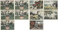 Deutschland, Deutsches Reich 5 x 50 Pfennig 5 x Notgeldschein, Stadt Halle a. Saale -