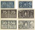 Deutschland, Deutsches Reich 10,25,50 Pfennig 3 x Notgeldschein, Stadt Halberstadt -