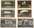 Deutschland, Deutsches Reich 2 x 25 Pfennig, 75 Pfennig 3 x Notgeldschein, Stadt Neubrandenburg -