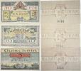 Deutschland, Deutsches Reich 5, 10, 30 Pfennig 3 x Notgeldschein, Stadt Flensburg für Backwaren M.A. Duer, Schleswig-Holstein -