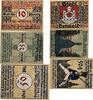 Deutschland, Deutsches Reich 10, 25, 50 Pfennig 3 x Notgeldschein, Stadt Detmold, Lippe -