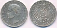 Kaiserreich Deutsches Reich 3 Mark Bayern, D. Otto (1886-1913), Silbermünze -
