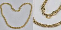 Italien Silberschmuck 925er Silber gedrehte Silberkette Kette Collier vergoldet -