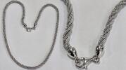 Silberschmuck 925er Silber rhodiniert gedrehte Silberkette Kette Collier Silbercollier -