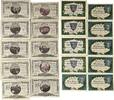 4 x 50, 6 x 75 Pfennig 1921 Deutschland, Deutsches Reich 10 x Notgeldschein, Notgeld Kahla, Leuchtenburg, Thüringen I bis IV