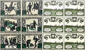 Deutschland, Deutsches Reich 6 x 50 Pfennig 6 x Notgeldschein, Kitzingen, Bayern -