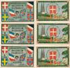 Deutsches Reich Deutschland 3x 1 Mark Notgeld, Broager Kommune Plebiscit, Slesvig, Schleswig-Holstein -