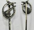 3. Reich Deutschland Militaria Orden Abzeichen Medaille Anstecknadel Miniatur Flakkampfabzeichen des Heeres -