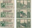 Deutsches Reich Deutschland Niedersachsen 25, 50, 75 Pfennig Notgeldschein Stadt Holzminden, 3 Stück -