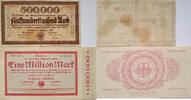 Deutschland Deutsches Reich 500000, 1 Million Mark Großnotgeld, Reichsbahndirektion Dresden, Sachsen, Reihe A, E, 2 Stück lot -