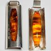 Silberschmuck 835er Silber Fischland Anhänger Silber amber Bernstein Pendant 70s Vintage -
