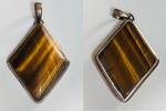 Silberschmuck 925er Silber Tigerauge Anhänger Brauner Tigereauge Edelstein -