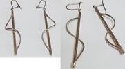 Silberschmuck 925er Silber Leichte Silber Spiralohrringe, Brisul-Verschluss -
