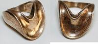Silberschmuck 925er Silber Goldfarbener Silberring -