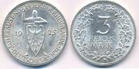 Deutschland Weimarer Republik 3 Reichsmark Mark 1000 Jahrfeier der Rheinlande -