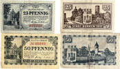 Deutschland, Deutsches Reich 25,50 Pfennig 2 x Notgeldschein, Notgeld Stadt Borken, Westfalen -