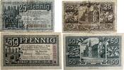 Deutschland, Deutsches Reich 25, 50 Pfennig 2 x Notgeldschein, Stadt Burg, Sachsen -