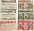 Österreich Notgeld 10,30,50 Heller 3 x Notgeldschein, Marktgemeinde Artstetten -