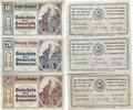 Österreich Notgeld 10,20,50 Heller 3 x Notgeldschein, Gutschein der Gemeinde Emmersdorf -
