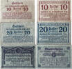 Österreich Notgeld 10,20,50 Heller 3 x Notgeldschein, Gutschein der Stadtgemeinde Linz, -