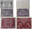 Österreich Notgeld 10,20,50 Heller 3 x Notgeldschein, Gutschein des Landes Oberösterreich Linz -