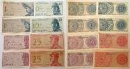 Indonesien 2* 1, 2* 5,2* 10,2* 25 Sen Banknote 8 Stück -