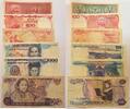 Indonesien 2 1/2, 2*100, 2* 1000, 10000 Rupiah Banknote 8 Stück -