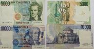 Italien 5000, 10000 Lire Banknote 2 Stück -