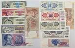 Jugoslawien 50, 100, 500, 1000, 5000, 20000 Dinar Banknote 6 Stück -