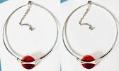 Silberschmuck 925er Silber Silber Halskette mit Stabilem teil und Kornel anhänger -