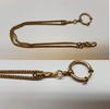 Antike Uhrenkette Kette Amerik Double A*D vergoldet L: 42 cm GARANT -
