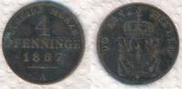 Brandenburg - Preussen 4 Pfennig A= Berlin, Wilhelm I. -