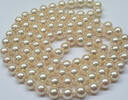 Perlenschmuck Goldschmuck Lange Perlenkette Perlencollier mit 14 K 585er Gold Kettenclip Akoya Perlen -