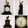 Tischuhr Spindeluhr Uhr Holzuhr 1840-1850 -