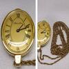 Kettenuhr Taschenuhr REVLON mit Kette Handaufzug vregoldet Made Swiss Uhr -