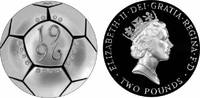 Grossbritannien 2 Pounds Grossbritannien, 2 Pfund 1996, EUROPEAN FOOTBALL CHAMPIONSHIP / PP in Dose